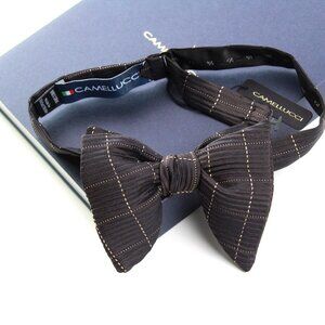 Men's Self-tied Bow Tie Big Butterfly Bow tie 100%silk Textured‎ S715